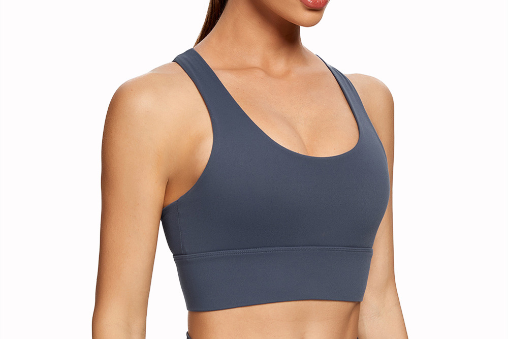 Dark Blue Women's Gym Clothing Sports Bras