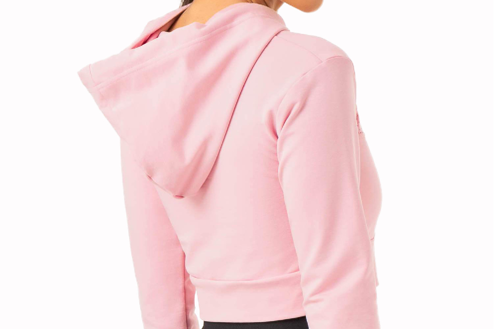 Pink Women's Workout Clothing Sweat Shirt Hoodies Back