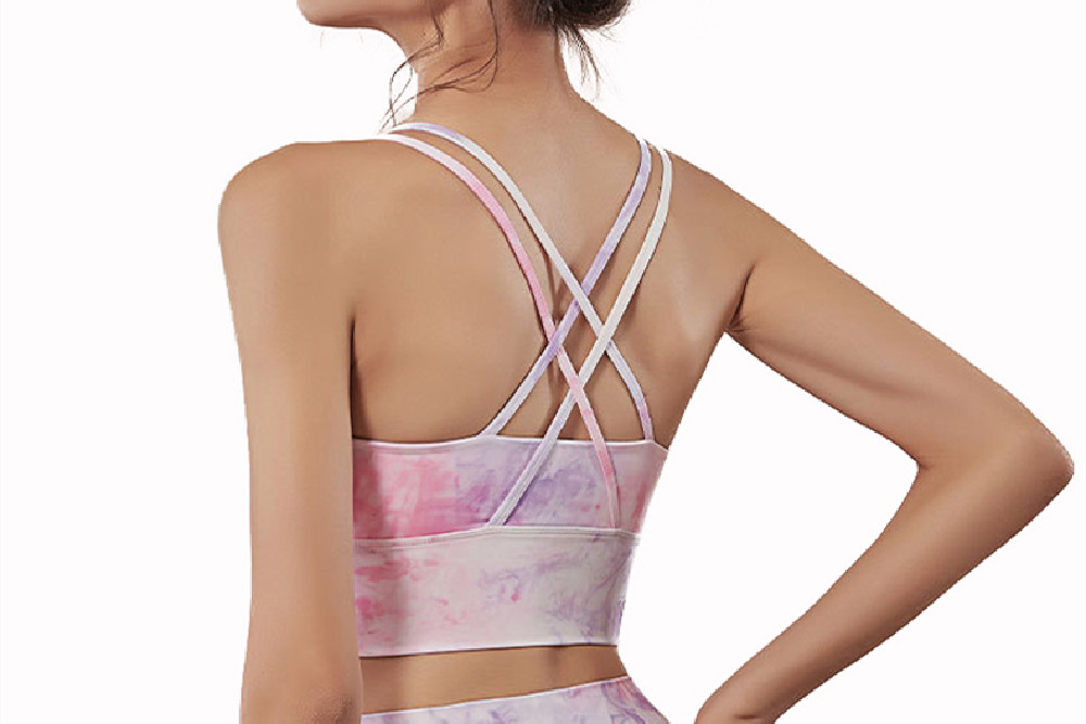 White Women's Yoga Clothing Sports Bra Back