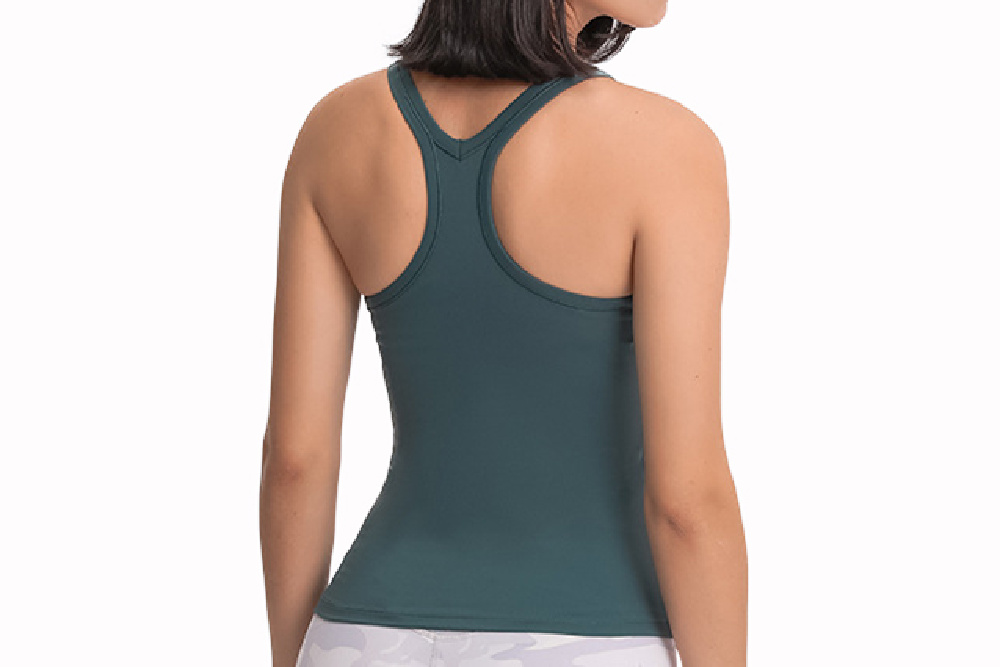 Green Women's Workout Clothing Tank Top Back