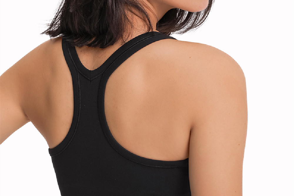 Black Women's Workout Clothing Tank Top Back