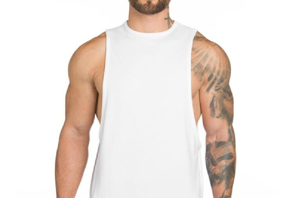 White Men's Gym Clothing Tank Top