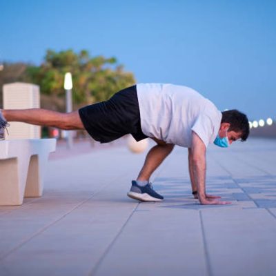 Man doing Pushups Outdoor